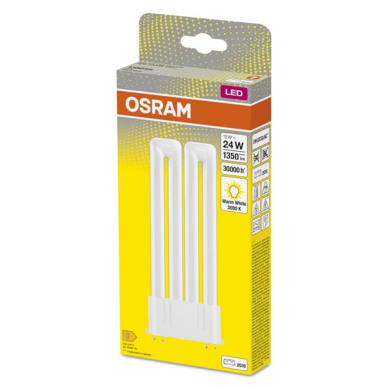 Osram DULUX 2G10 F24 LED Kompaktlampe 4Pin 12W wie 24W 3000K warmweißes Licht KVG